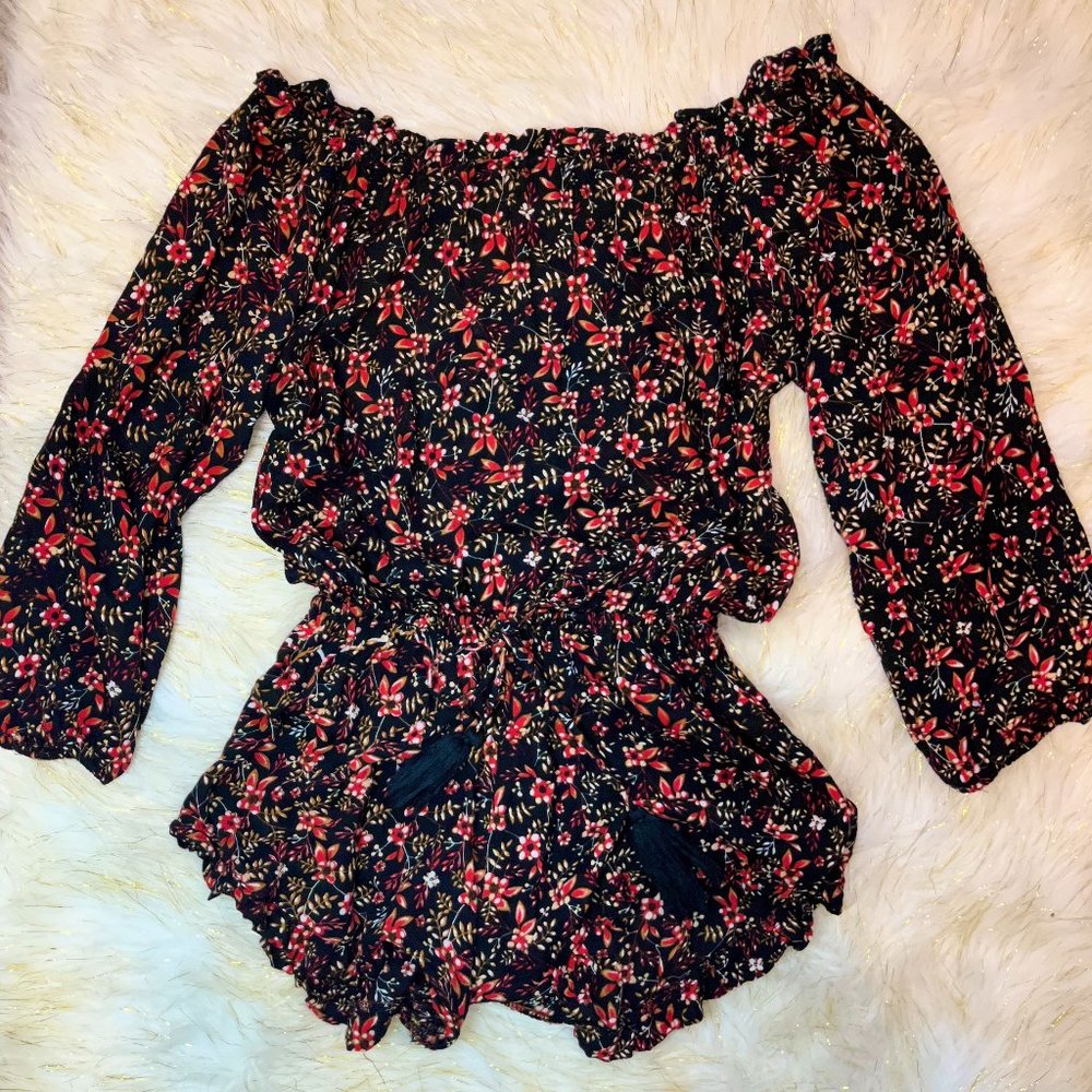 Floral Off-Shoulder Romper